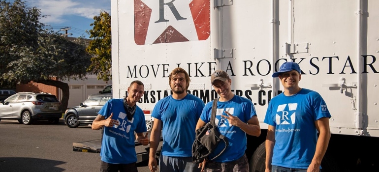 West LA movers in front of a moving truck