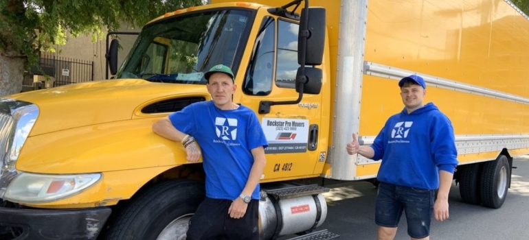 Movers Encino in front of a moving truck