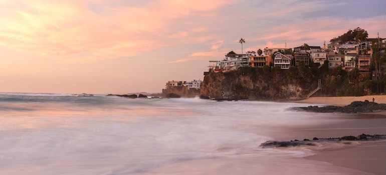 Laguna Beach at sunset, Texas