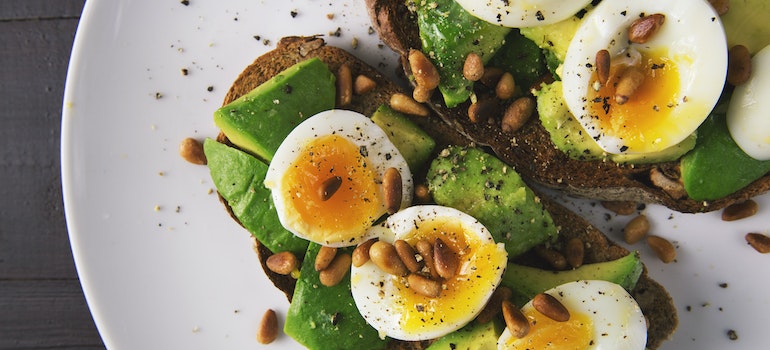 Avocado toast on a plate