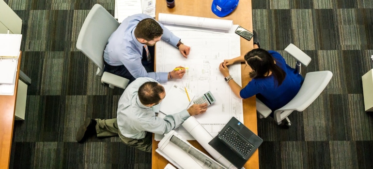 Colleagues in the office working