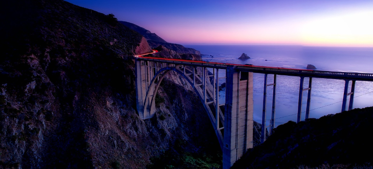 Bixby Bridge in Big Sur that is on of the top destinations for weekend getaways from Austin