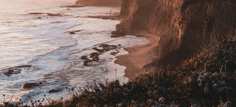 The beach at Redwood National and State Parks, which is part of the guide to Texas's National Parks