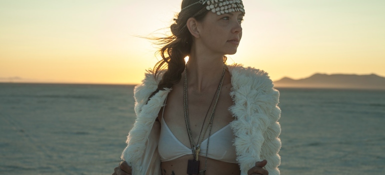 Picture of a woman on a beach