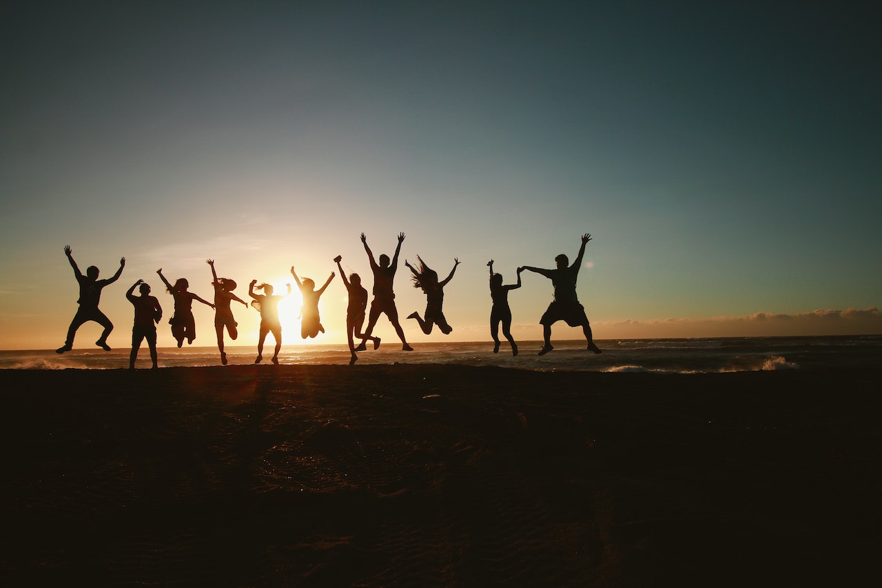 Picture of an excited group of people